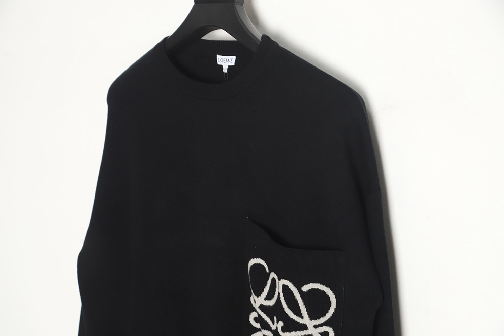 LOEWE 23FW jacquard pocket knit sweater