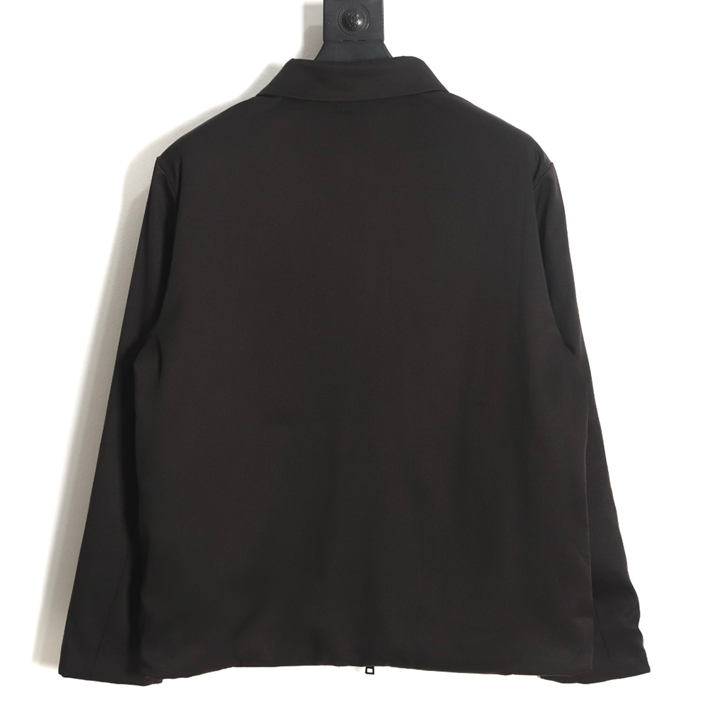 Prada 23FW vertical zipper lapel triangle nylon windproof jacket