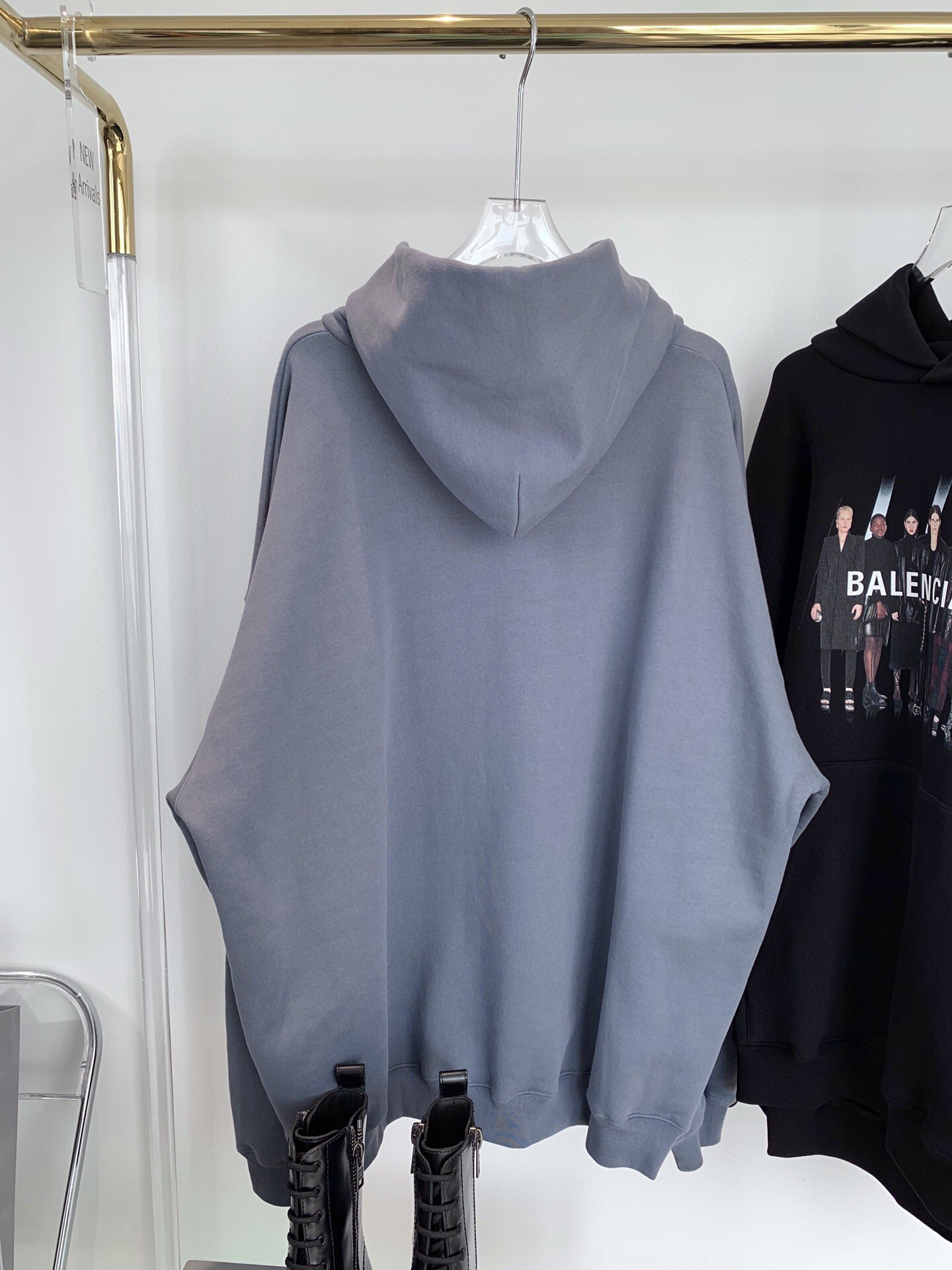 Balenciaga portrait print hooded sweatshirt