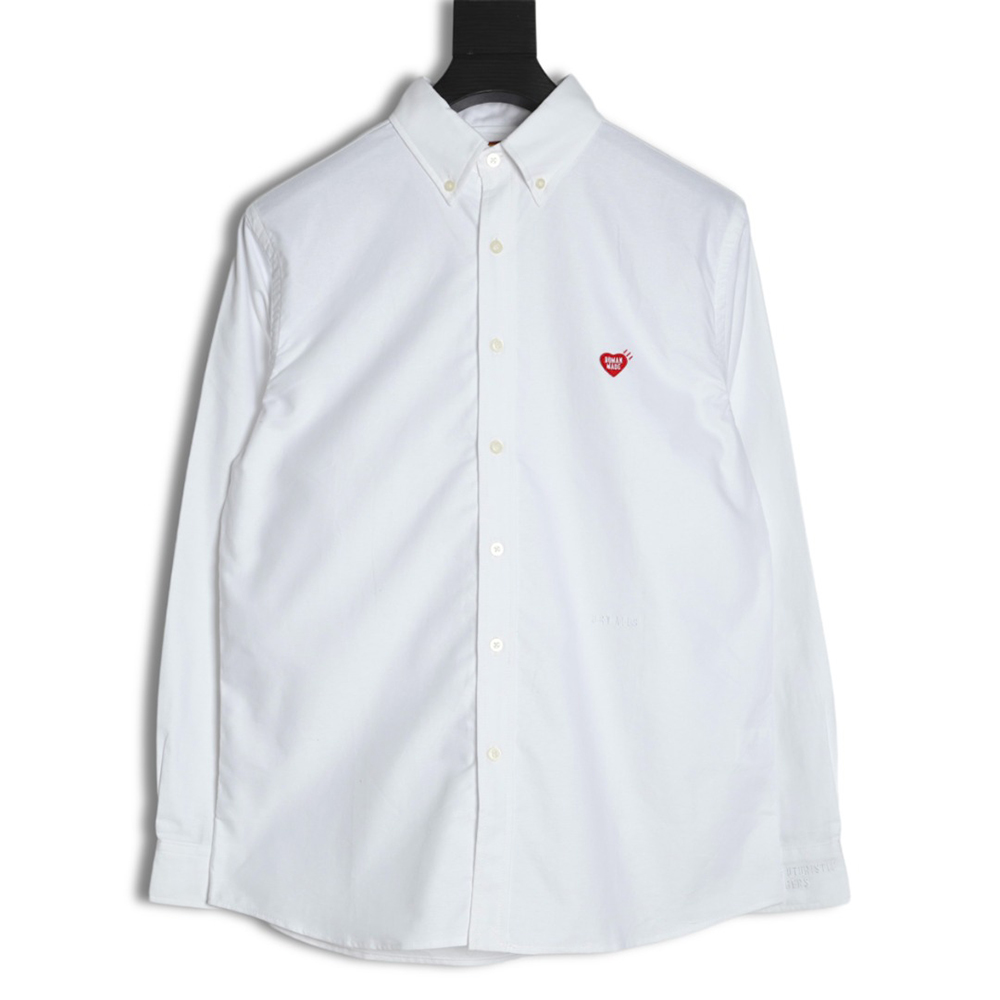 Human Made Heart Embroidered Oxford Long Sleeve Shirt