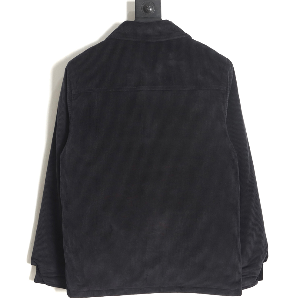 PRADA 23FW pocket corduroy long-sleeved shirt jacket navy blue