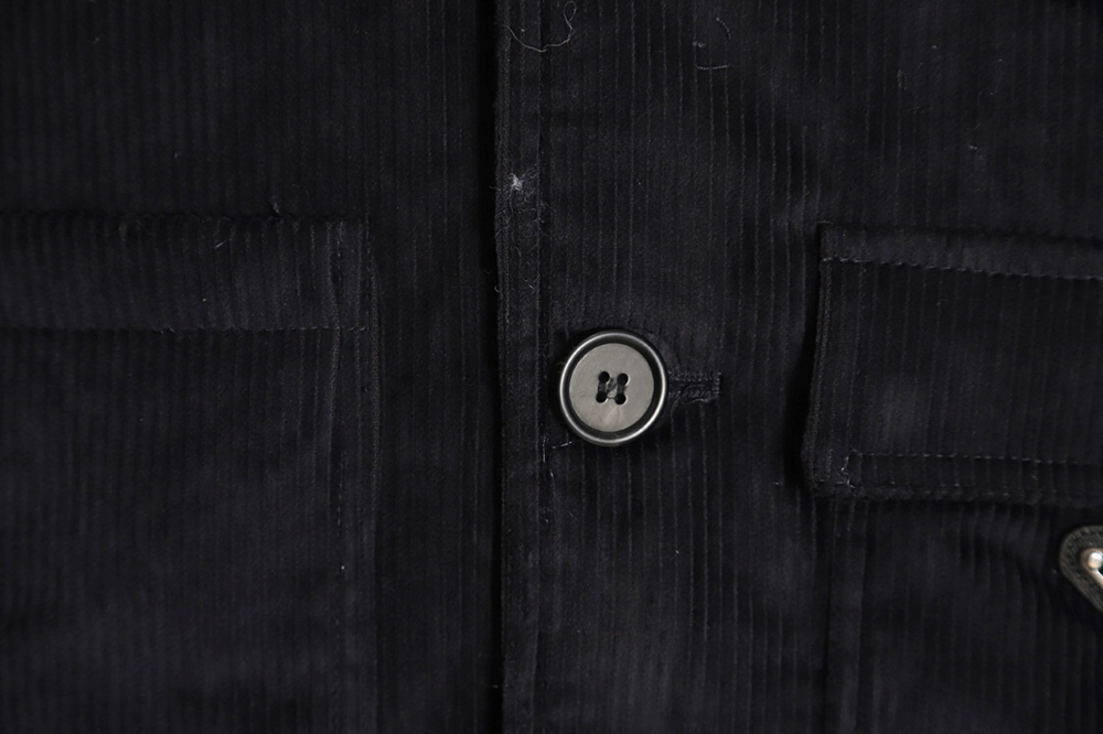 PRADA 23FW pocket corduroy long-sleeved shirt jacket navy blue