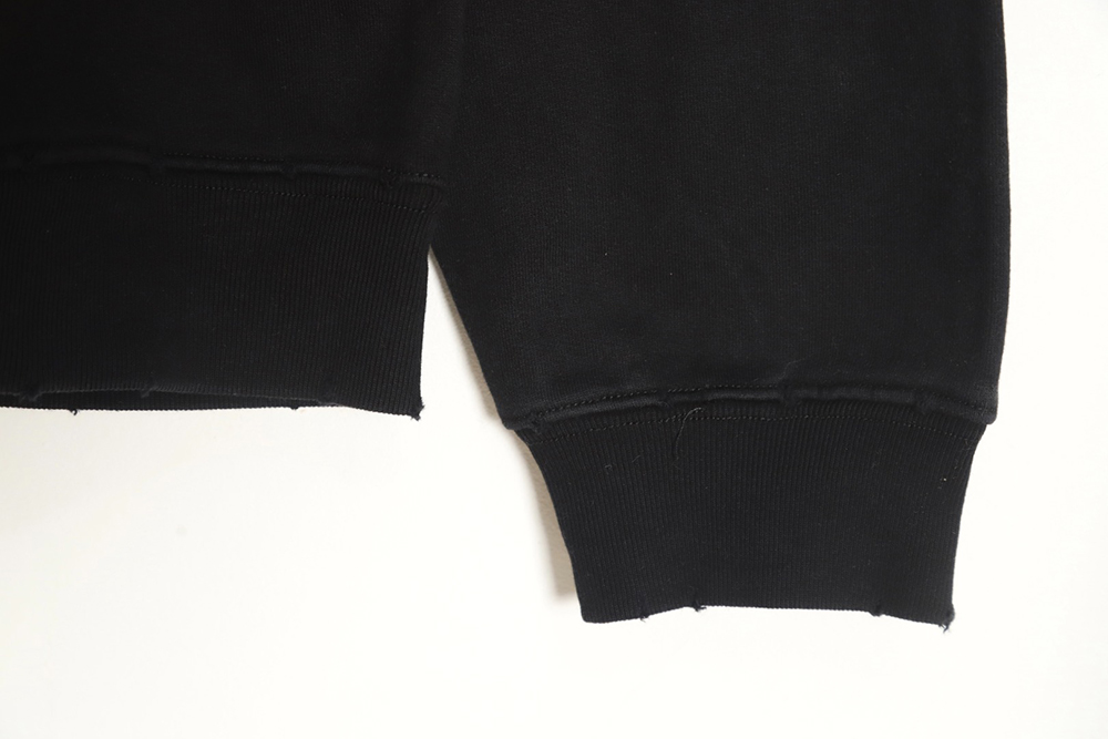 Balenciaga gradient washed destroyed hand-painted cursive lettering crew neck sweatshirt