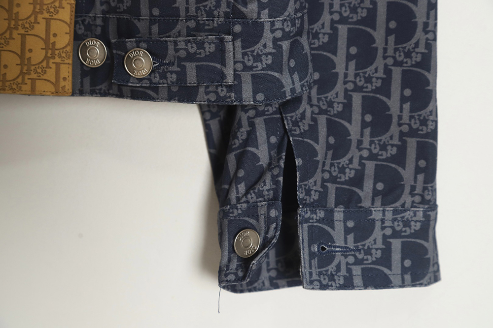 Dior 23ss new full printed old flower zipper jacket