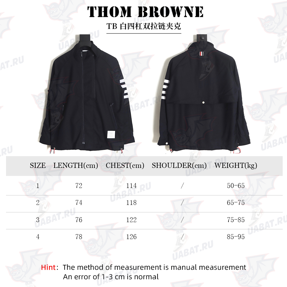 Thom Browne White Quad Bar Double Zip Jacket