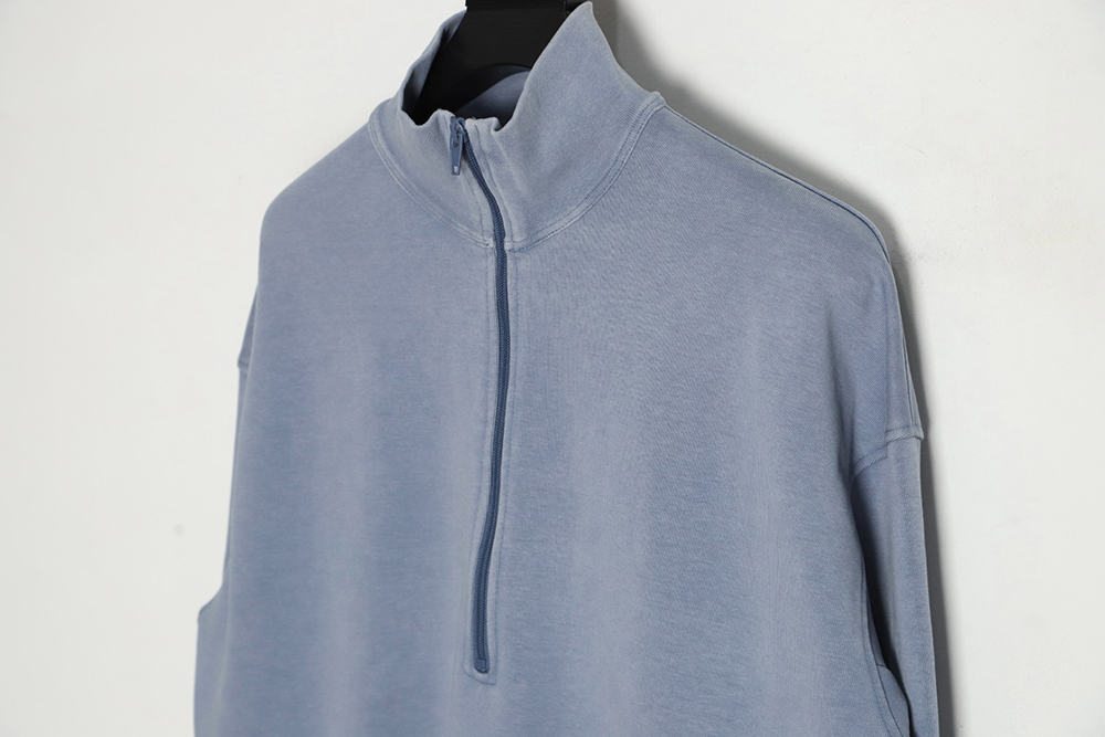Alexander Wang 23SS foam three-dimensional small letter print half-zip pullover sweatshirt