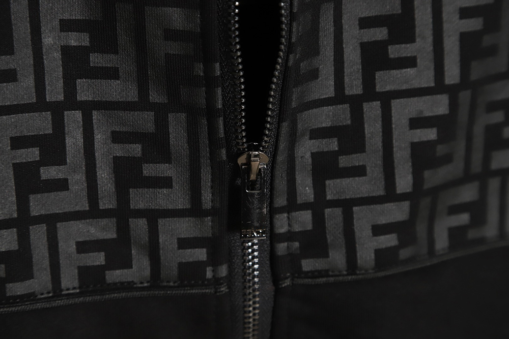 Fendi 23Fw double F presbyopic patchwork zipper jacket