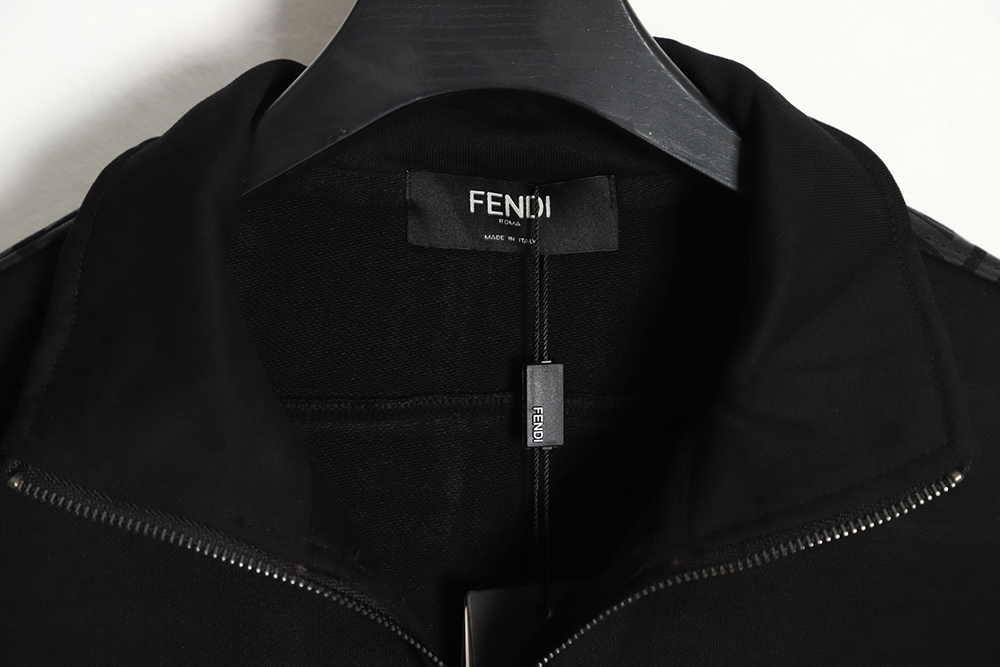 Fendi 23Fw double F presbyopic patchwork zipper jacket