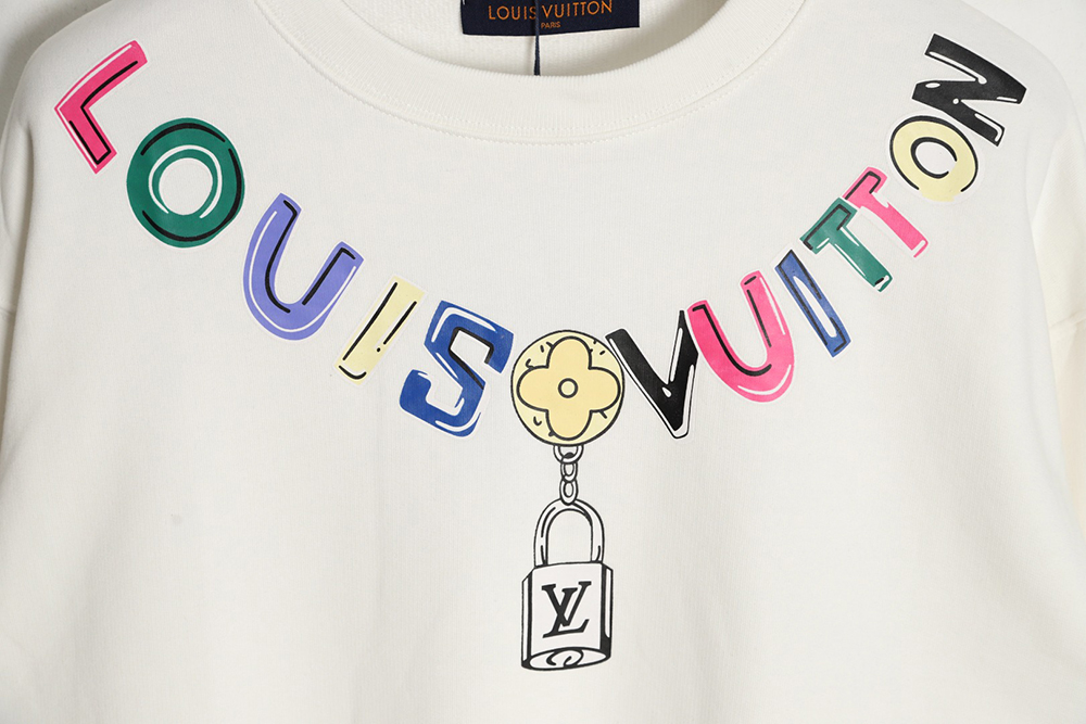 Louis vuitton colorful printed beaded chain sweatshirt