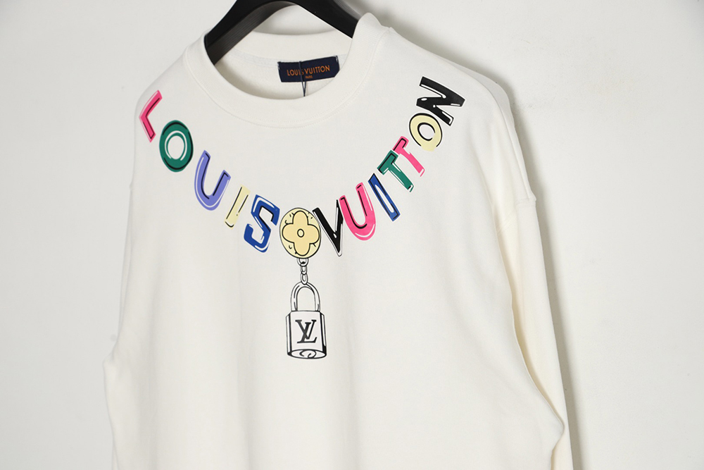 Louis vuitton colorful printed beaded chain sweatshirt