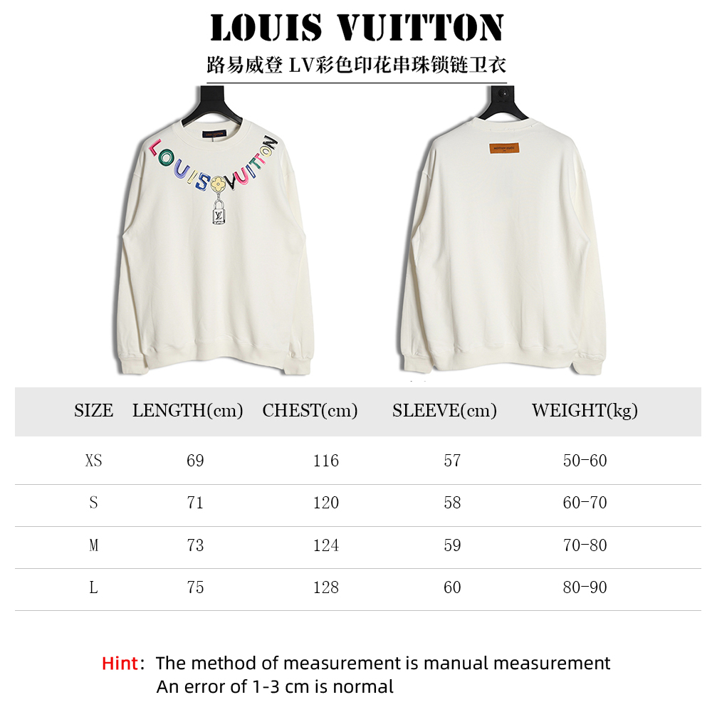 Louis vuitton colorful printed beaded chain sweatshirt