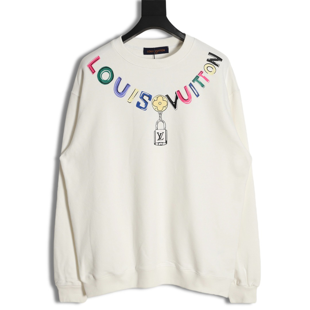 Louis vuitton colorful printed beaded chain sweatshirt