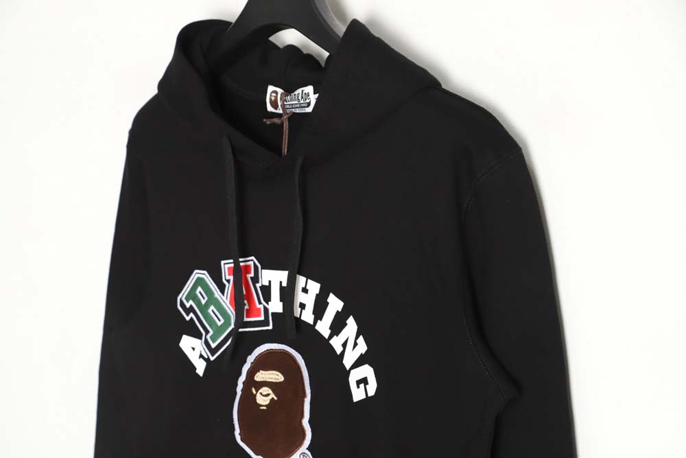 BAPE ape-man head logo color printed hoodie