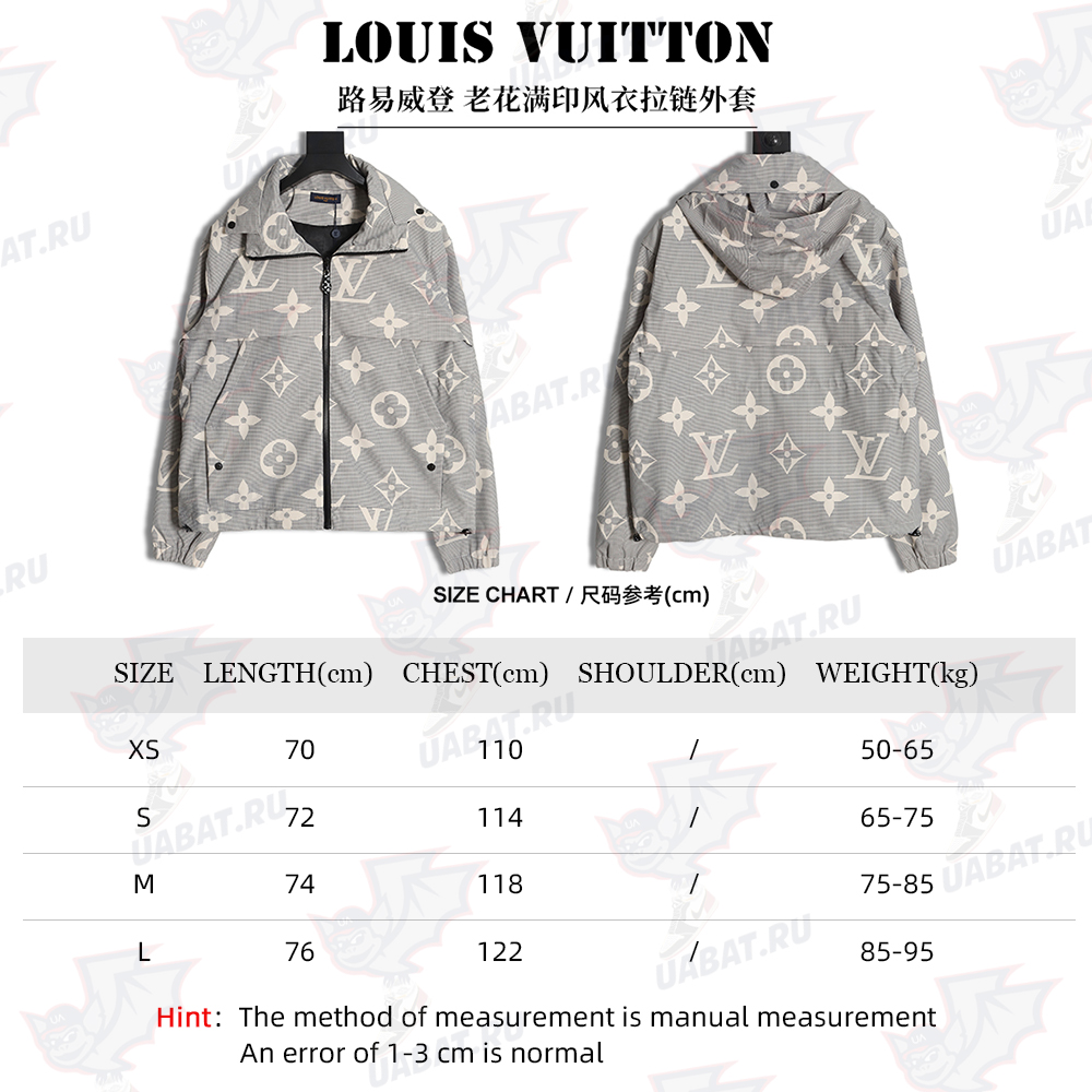LouisVuitton Louis Vuitton vintage printed windbreaker zipper coat