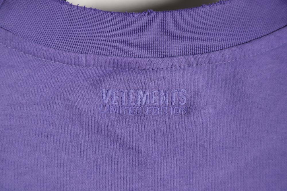 Vetements Weitemeng 23SS Tie-dye gradient wash vintage round neck sweater