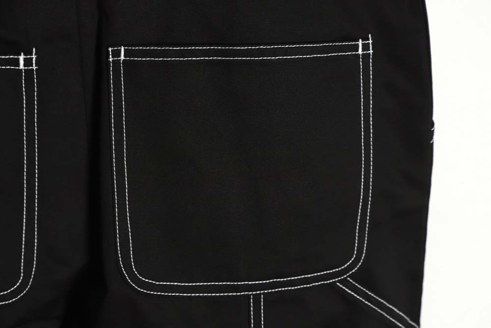 Prada PRD 23FW contrast topstitched stretch wide-leg trousers