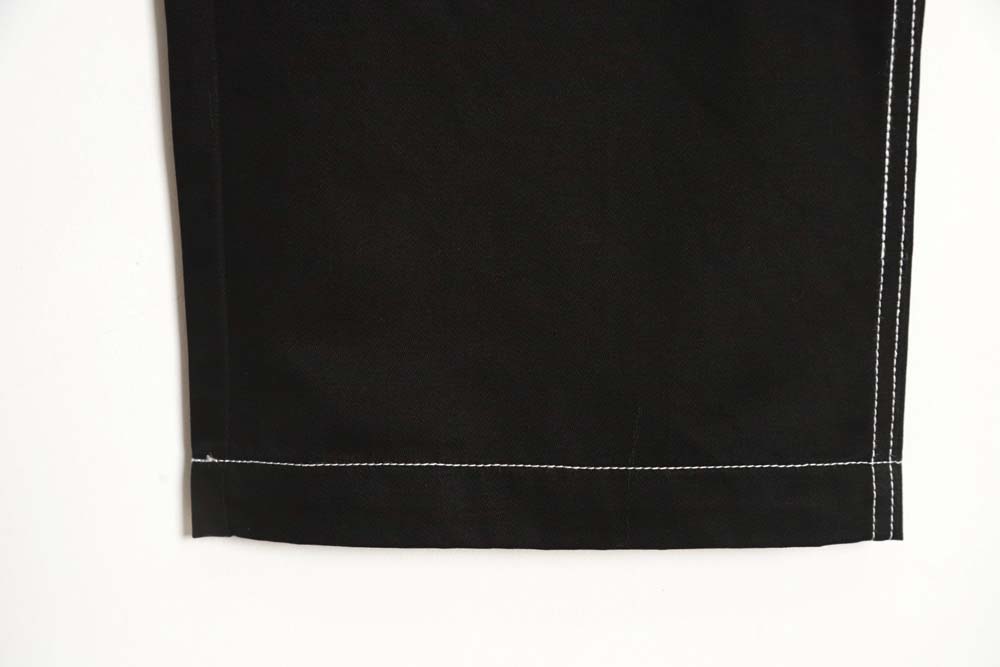 Prada PRD 23FW contrast topstitched stretch wide-leg trousers
