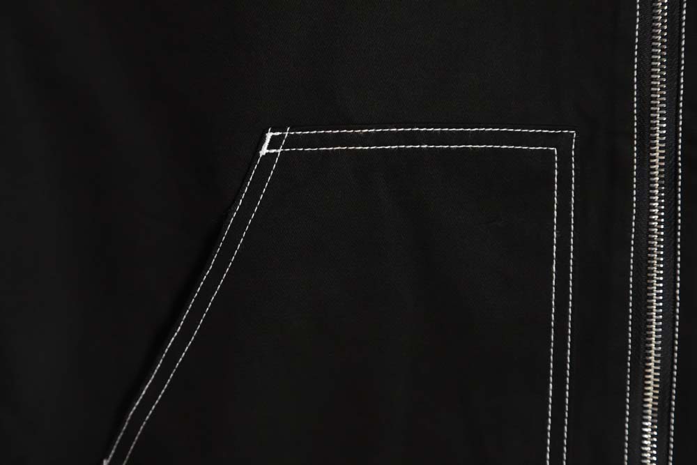 Prada PRD 23FW contrast topstitch canvas jacket