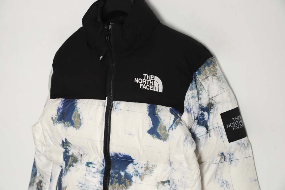 The North Face TNF North Face Nuptse 1996 large plaid earth print down jacket