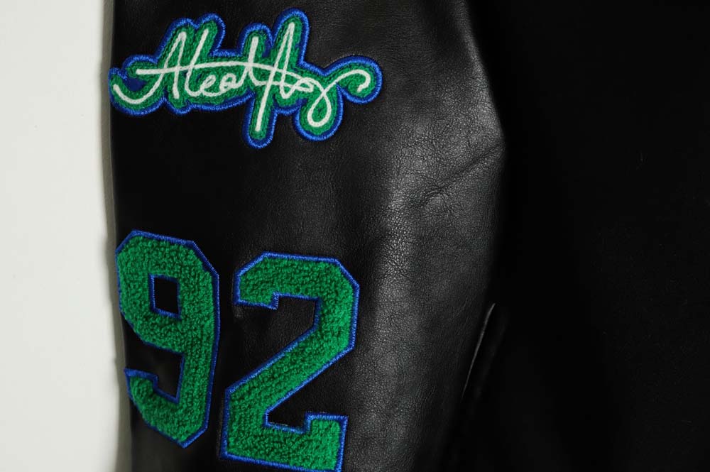 Air Jordan 21Fw co-branded terry embroidered logo baseball jacket