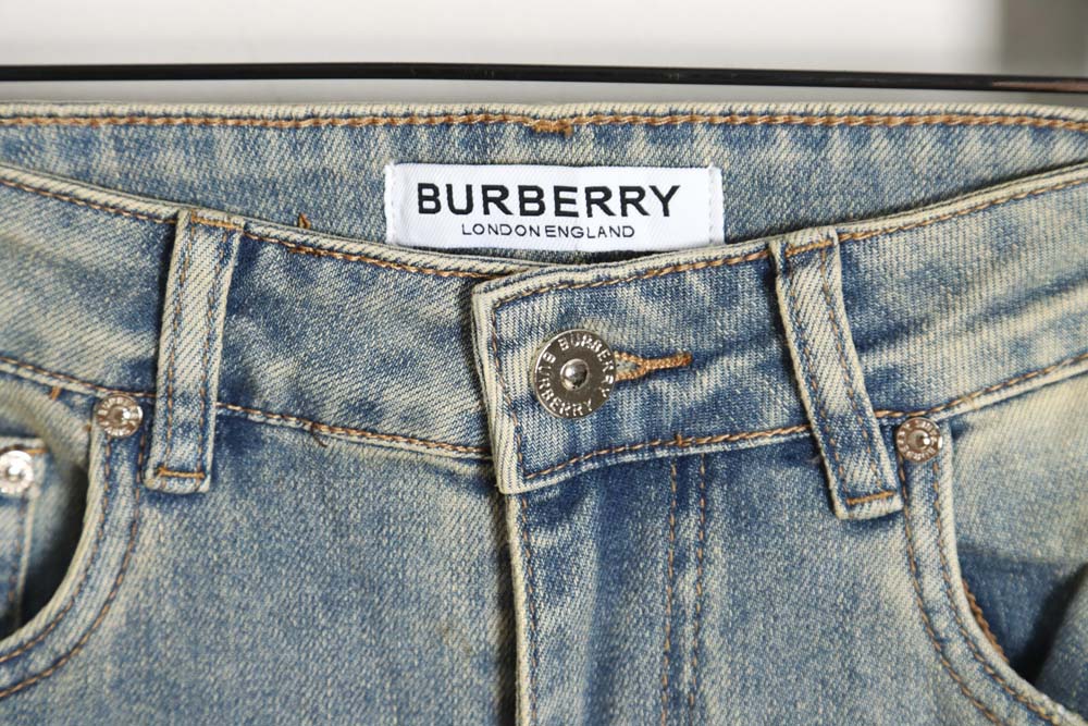 Burberry TB print pocket jeans on the back