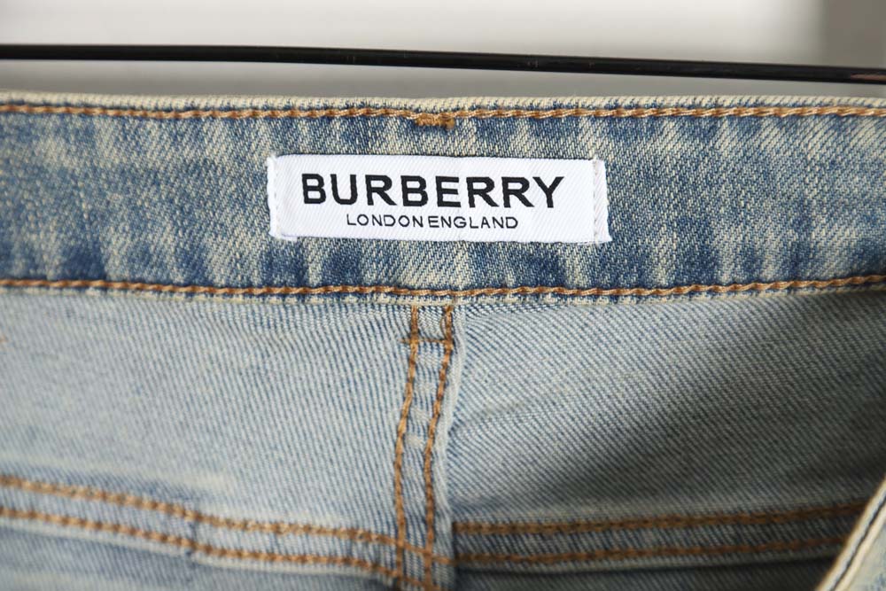 Burberry TB print pocket jeans on the back