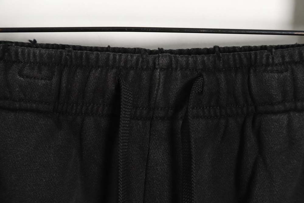 Balenciaga 23Fw signature logo embroidered vintage washed ripped trousers