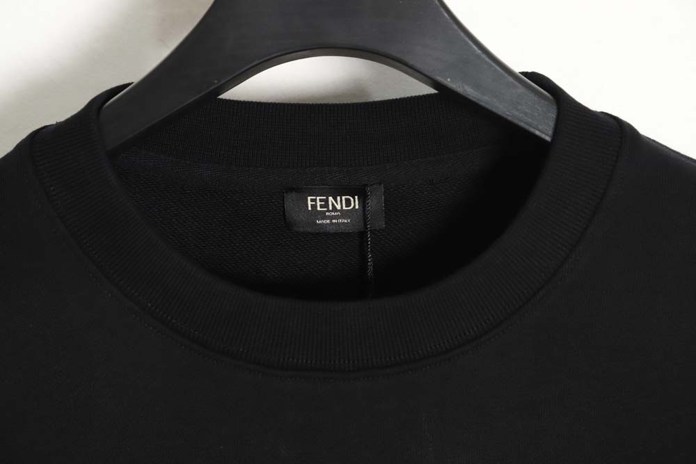 FENDI Fendi FD fake pocket monster eyes round neck sweatshirt_CM_1