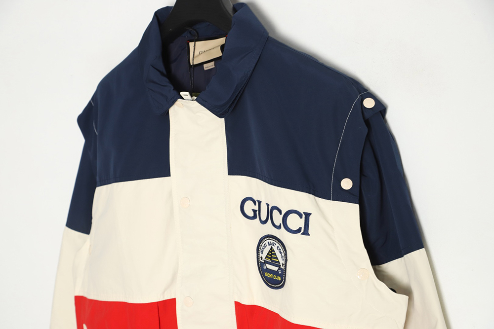 Gucci 2023 Autumn and Winter New Style Contrast Color Casual Two-Wear Vest Jacket