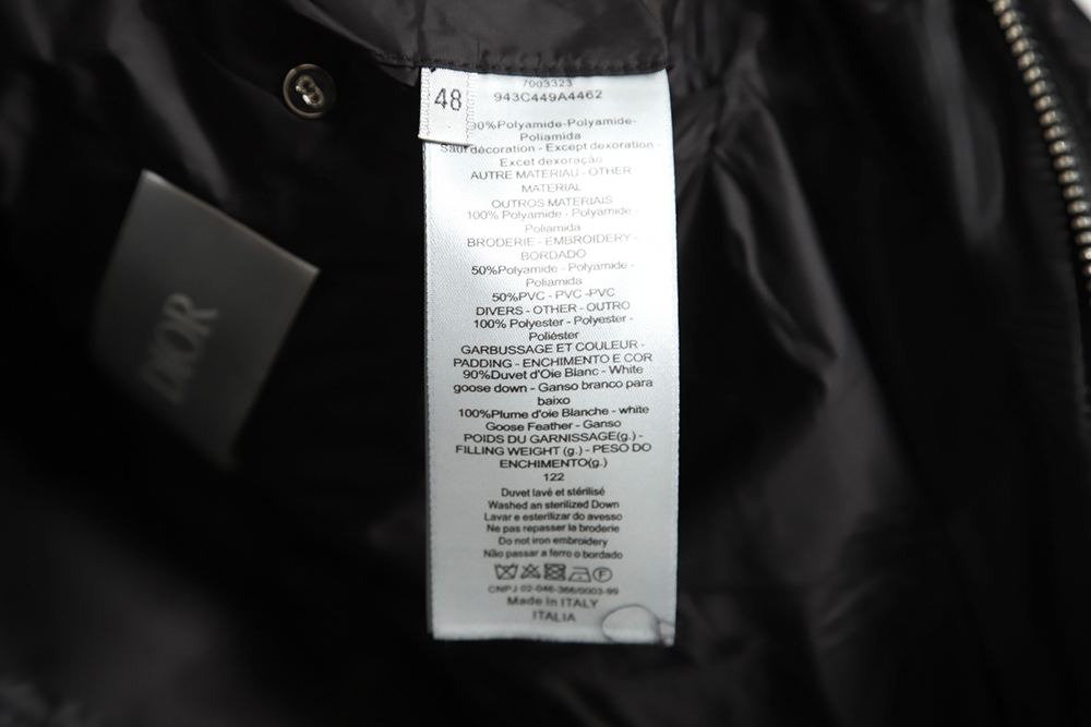Dior 20FW all-over printed dark pattern diamond down jacket