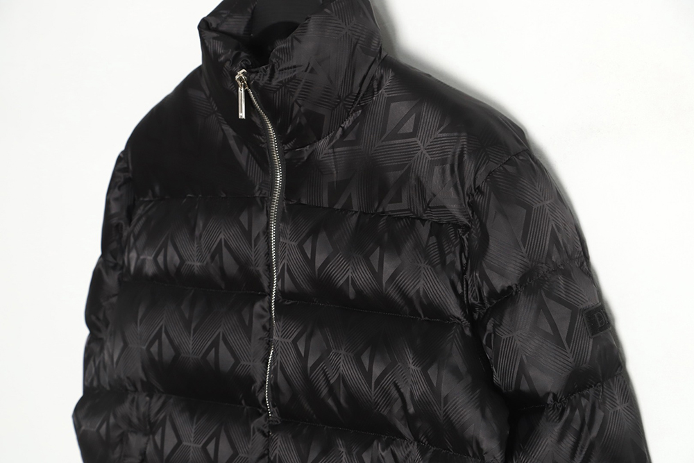 Dior 20FW all-over printed dark pattern diamond down jacket