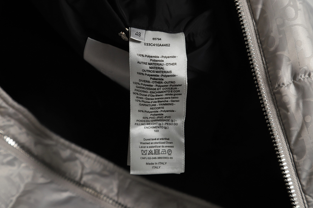 Dior 20FW all over printed dark pattern presbyopic down jacket