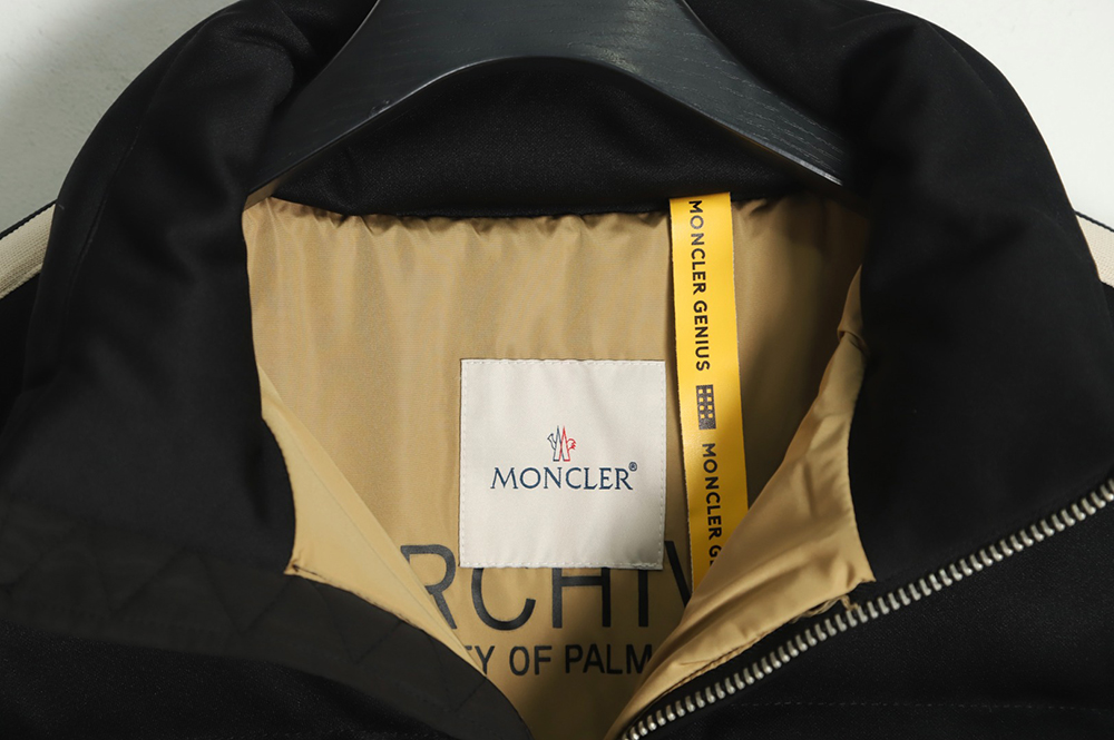 Moncler x Palm Angels joint logo color strip embroidered logo down jacket