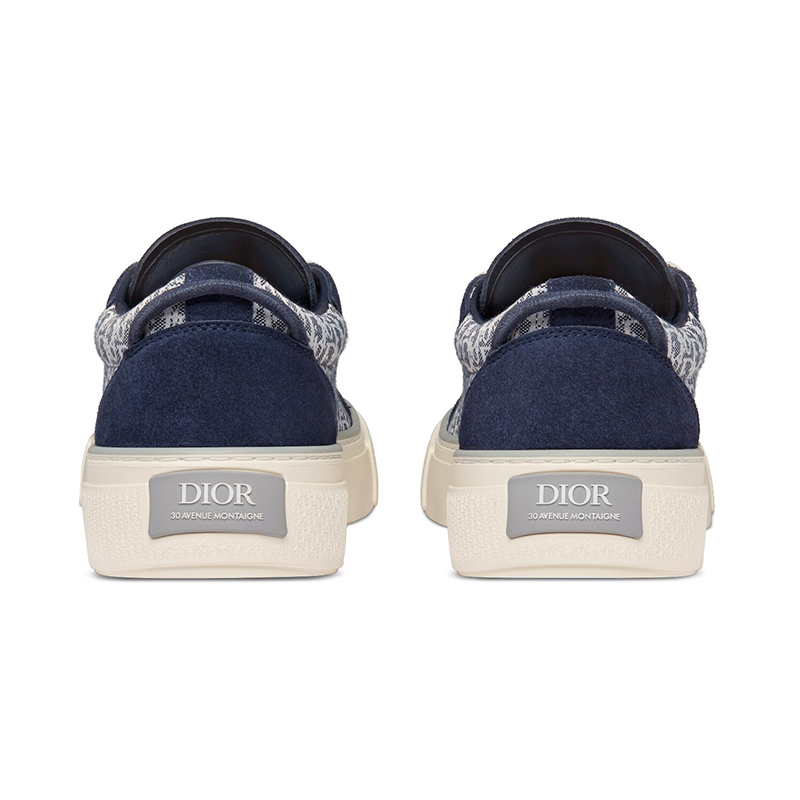 B33 SNEAKER Navy blue Smooth Calfskin Dior Oblique Jacquard
