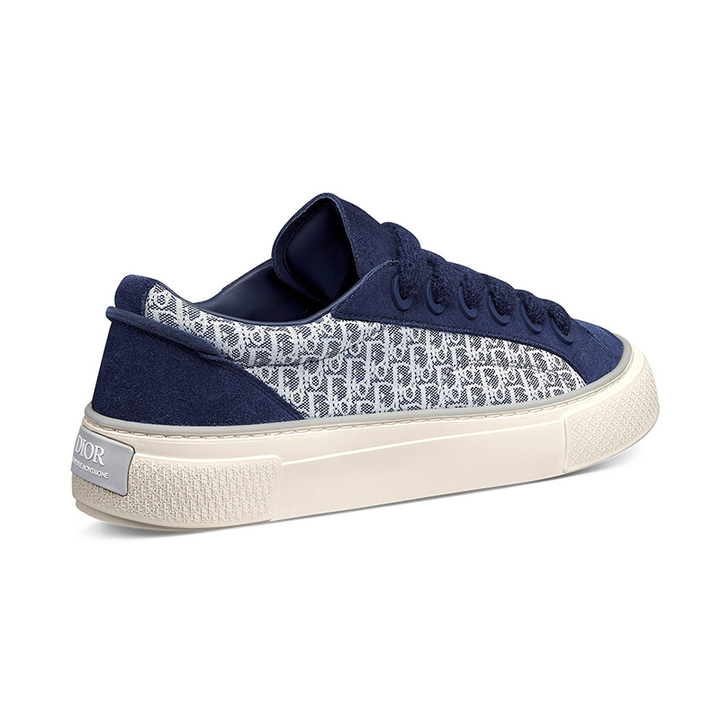 B33 SNEAKER Navy blue Smooth Calfskin Dior Oblique Jacquard