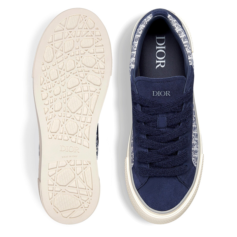 B33 SNEAKER Navy blue Smooth Calfskin Dior Oblique Jacquard