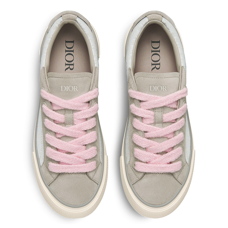 B33 SNEAKER Gray and white Smooth Calfskin Dior Oblique Jacquard
