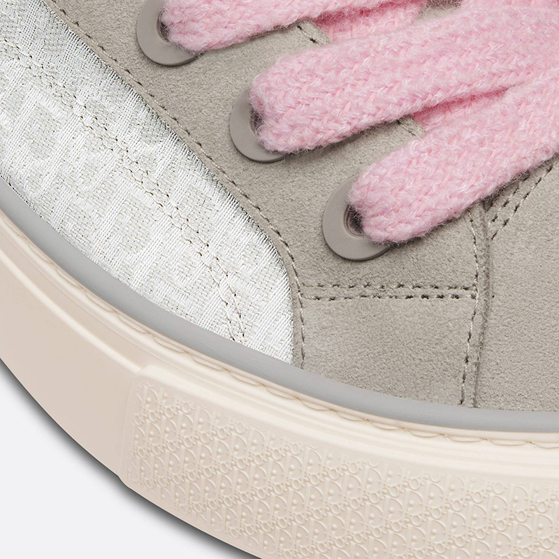 B33 SNEAKER Gray and white Smooth Calfskin Dior Oblique Jacquard
