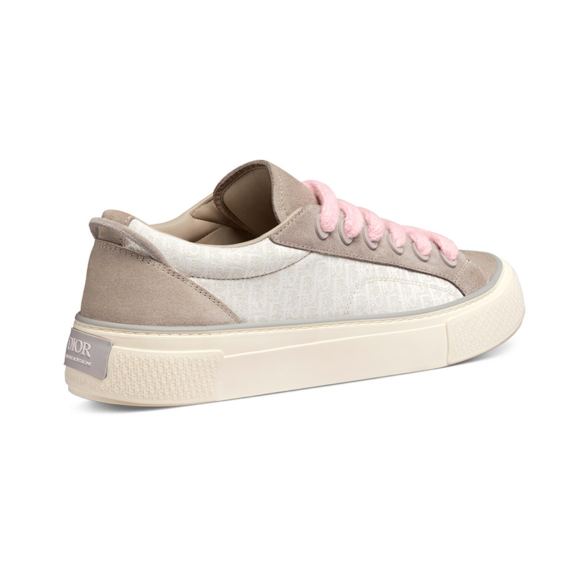 B33 SNEAKER Gray and white Smooth Calfskin Dior Oblique Jacquard