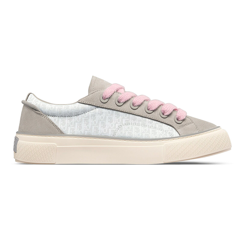 B33 SNEAKER Gray and white Smooth Calfskin Dior Oblique Jacquard