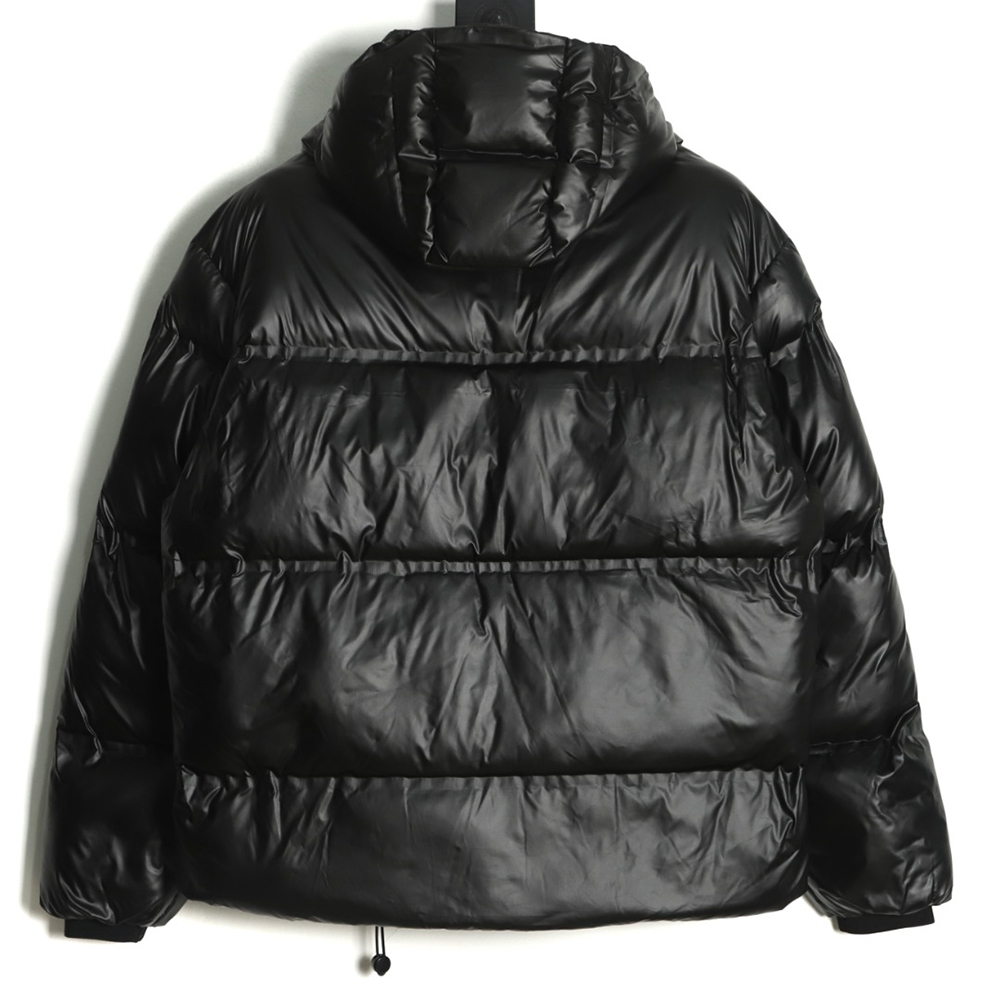 Prada 21Fw red stripe logo down jacket