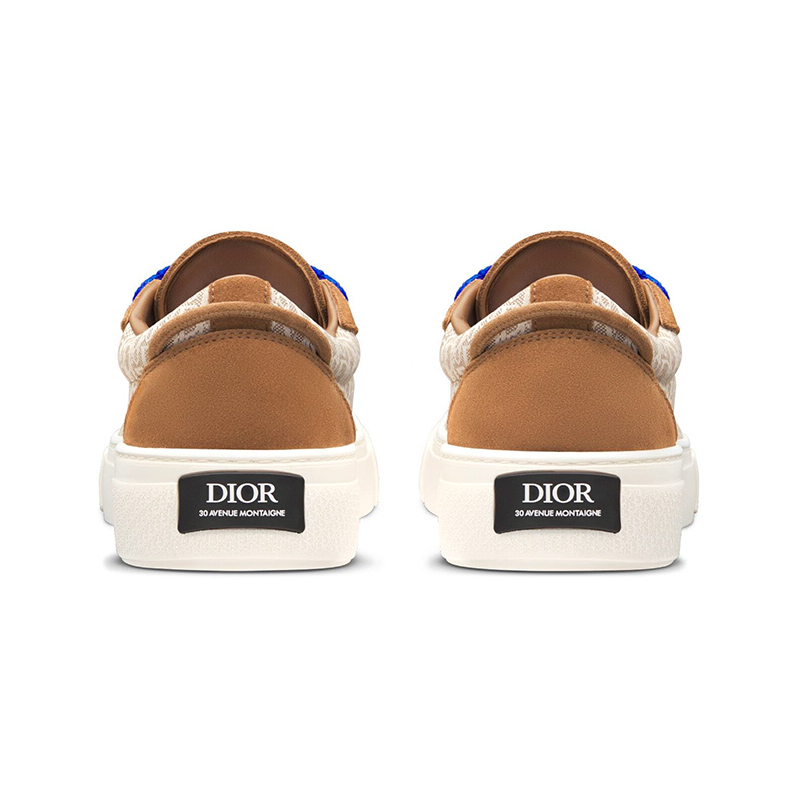 B33 SNEAKER Brown and Cream Dior Oblique Jacquard and Brown Suede