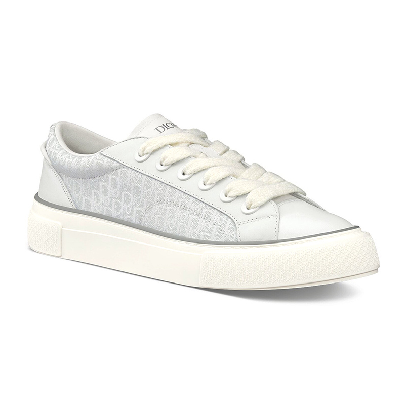 B33 SNEAKER White Smooth Calfskin and Dior Oblique Jacquard