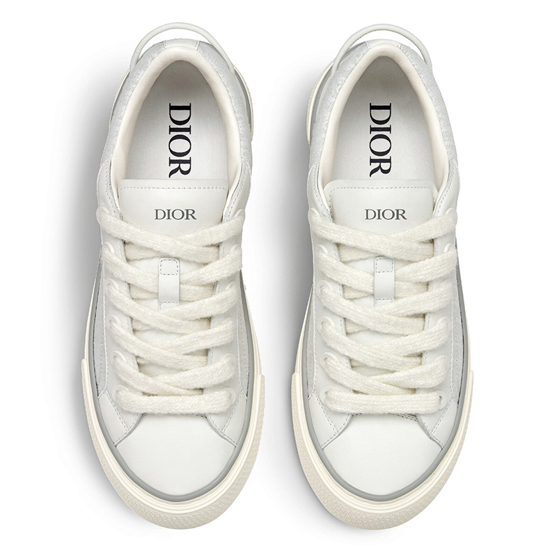 B33 SNEAKER White Smooth Calfskin and Dior Oblique Jacquard