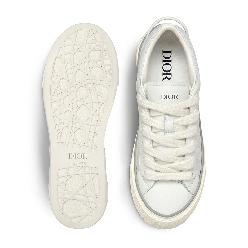 B33 SNEAKER White Smooth Calfskin and Dior Oblique Jacquard