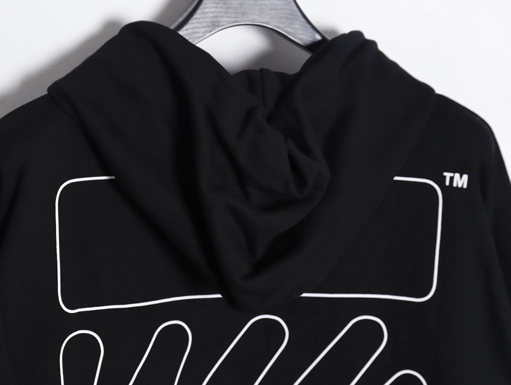 OFF-WHITE graffiti zebra print hoodie