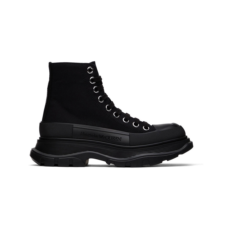 ALEXANDER MCQUEEN Black Tread Slick High Sneakers