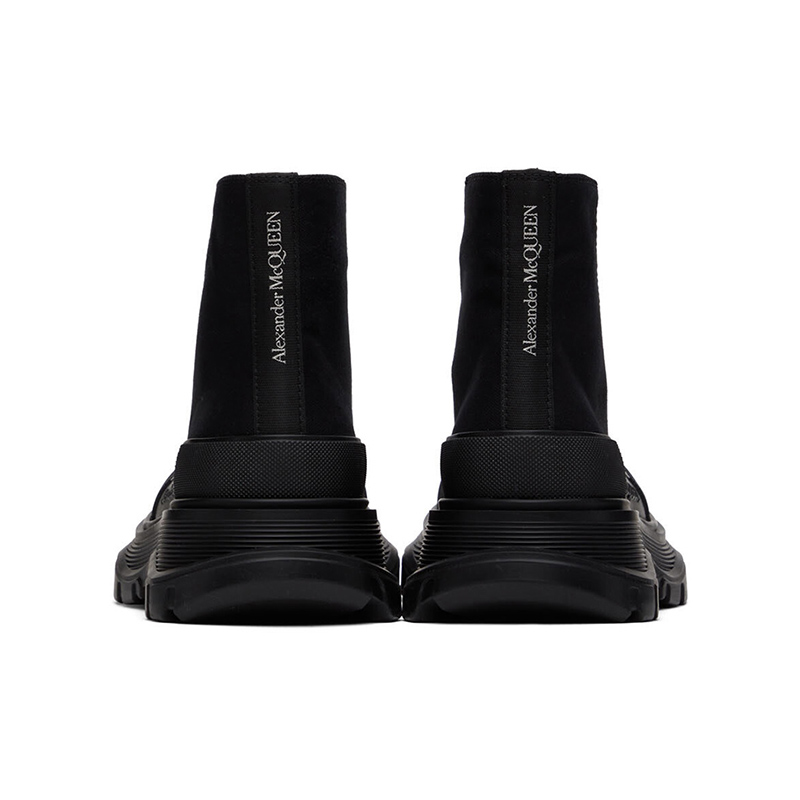 ALEXANDER MCQUEEN Black Tread Slick High Sneakers