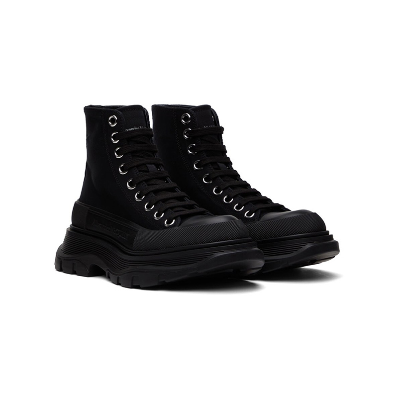 ALEXANDER MCQUEEN Black Tread Slick High Sneakers