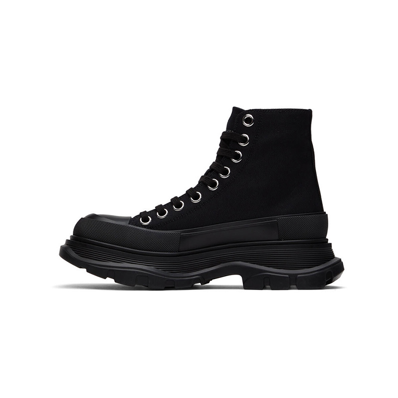 ALEXANDER MCQUEEN Black Tread Slick High Sneakers